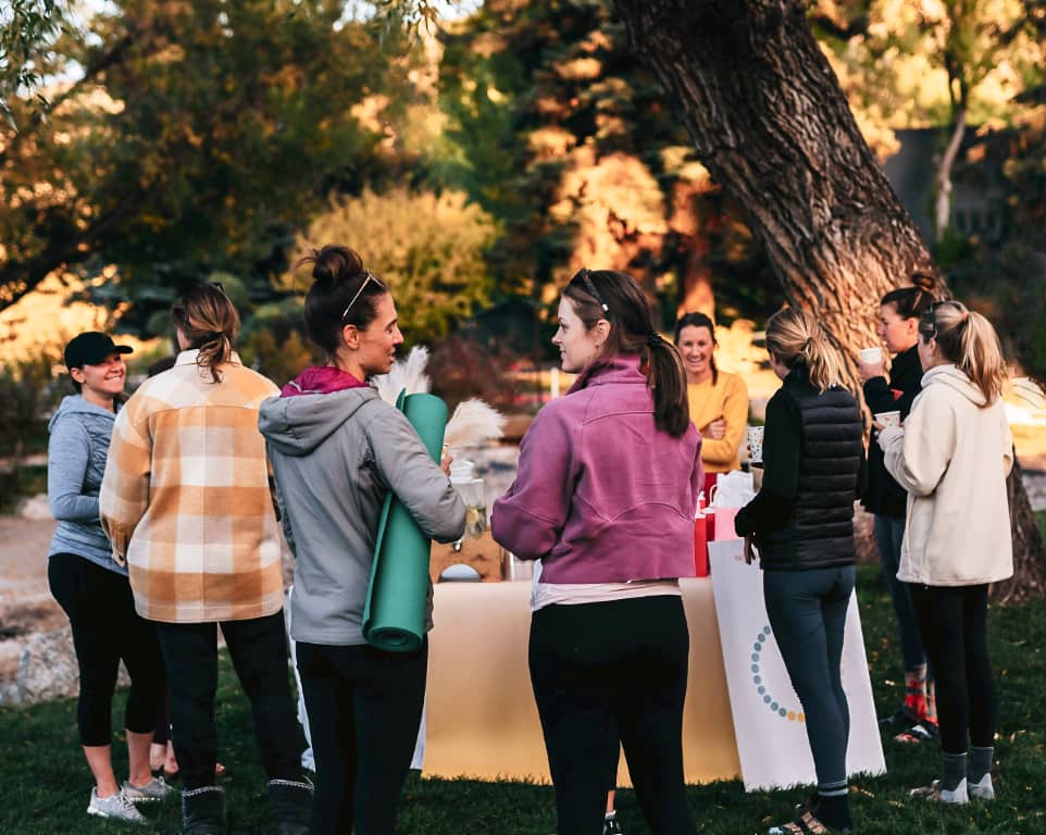 A group of women on a nature retreat.